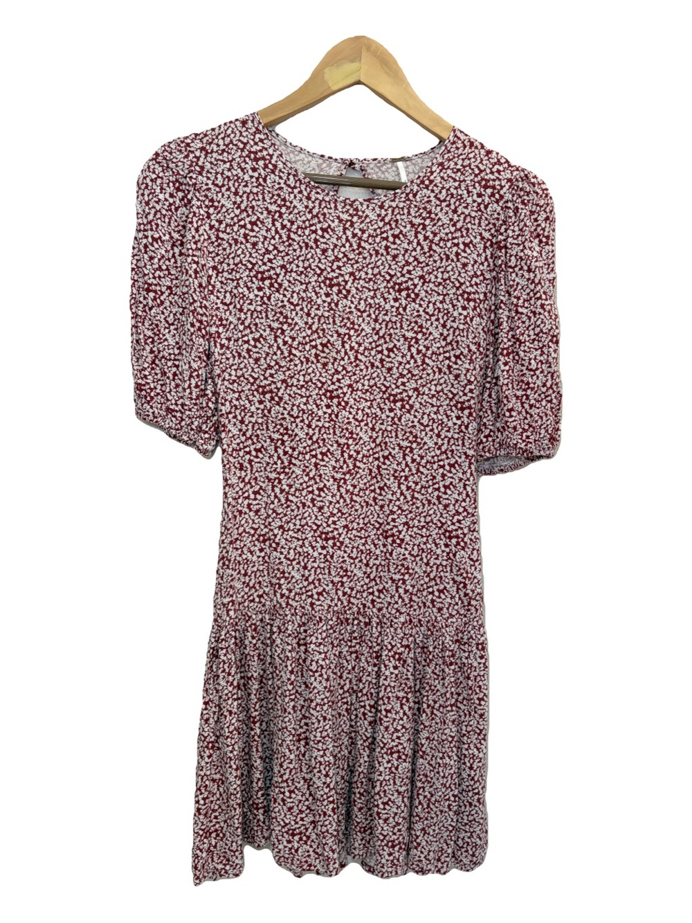 Free People Dancing In The Dark Mini Dress Pink Ditsy Floral Bohemian Dress S - Picture 2 of 15